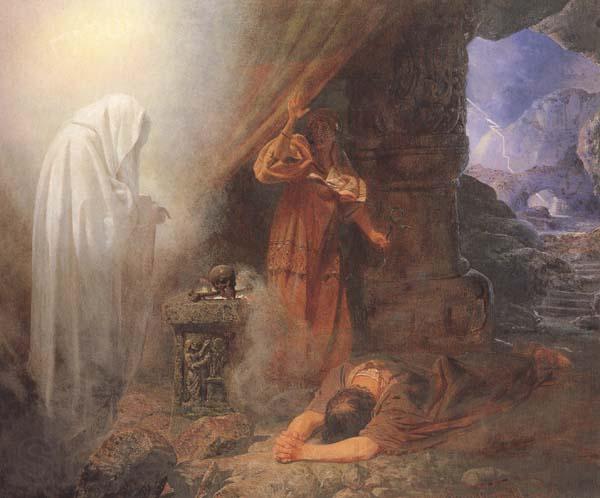 Edward Henry Corbould,RI,RWS Saul and the Witch of Endor (mk46) Norge oil painting art